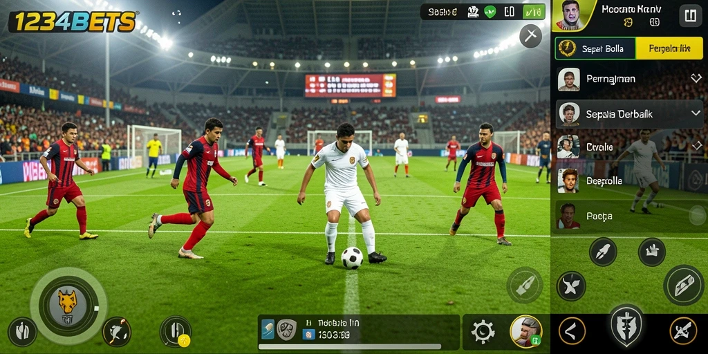 Tampilan gameplay menarik dari 1234BETS dalam taruhan sepak bola.