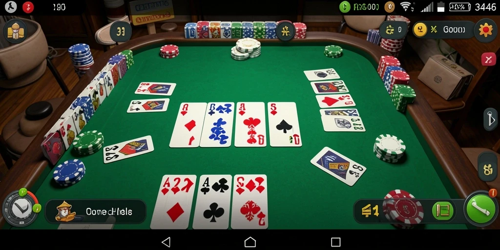 Gameplay seru Gaple di 3446 dengan teman-teman.