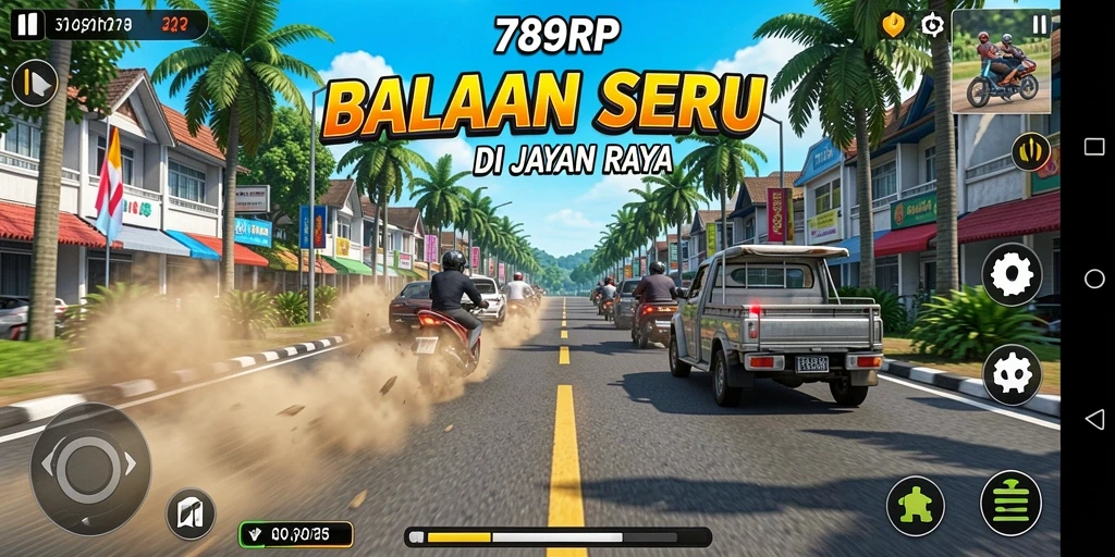 Gameplay Racing seru di 789RP dengan mobil kece.