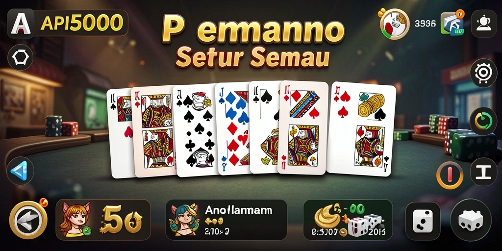 Tampilan gameplay seru dari API5000 dalam bermain Domino.