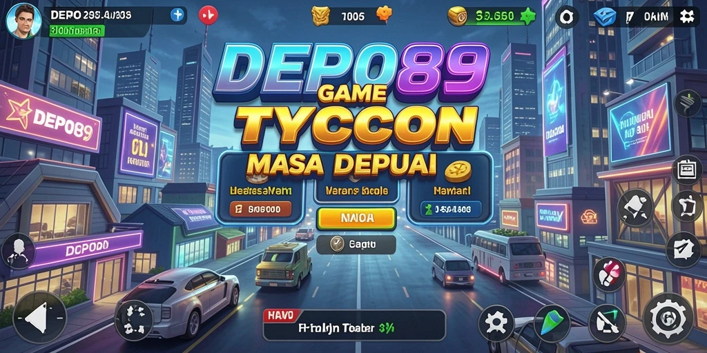Tampilan gameplay DEPO89 yang penuh warna dan dinamis.