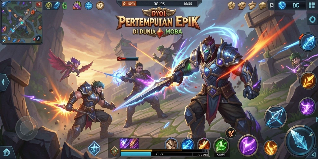 Tampilan gameplay seru dan strategis di DY01.