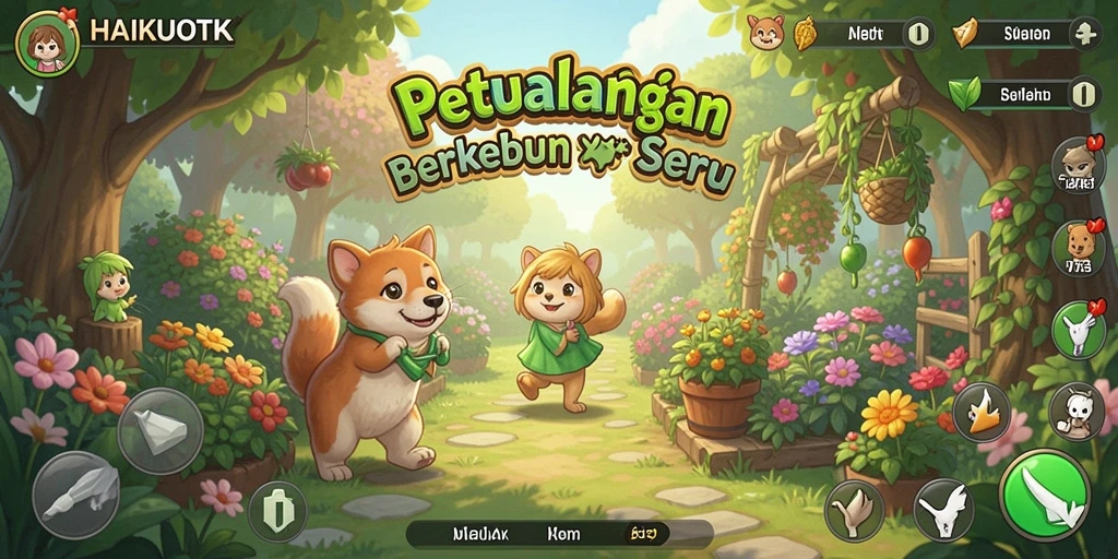 Tangkapan layar HAIKUOTK menampilkan kebun yang indah dan berwarna-warni.