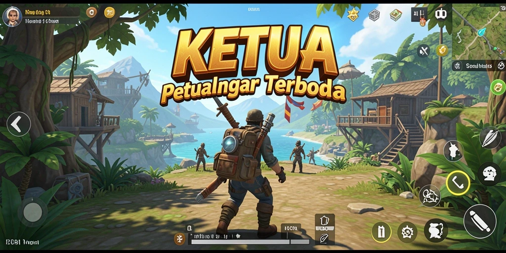 Tangkapan layar gameplay KETUA yang menunjukkan eksplorasi dunia terbuka.
