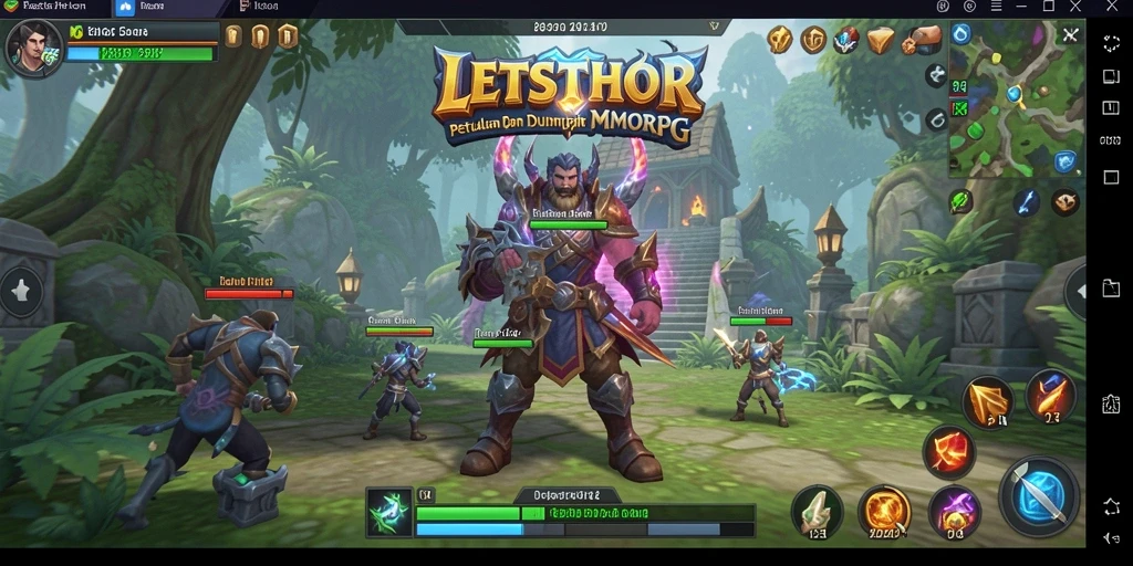 Tampilan gameplay menarik dari LETSTHOR di dunia MMORPG.