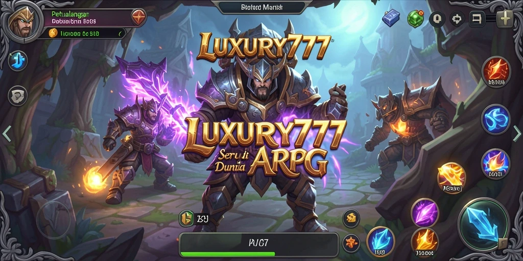 Tampilan aksi mendebarkan dalam LUXURY777 di dunia ARPG.