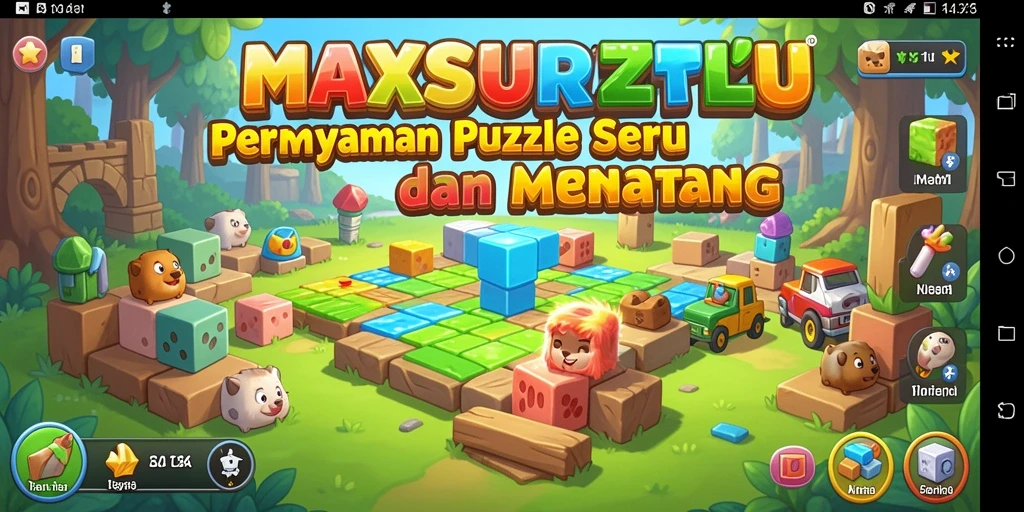 Tangkapan layar MAXSERU menunjukkan gameplay puzzle yang mendebarkan.
