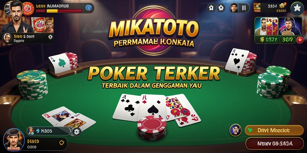 Tampilan gameplay MIKATOTO yang menarik dan seru saat bermain poker.