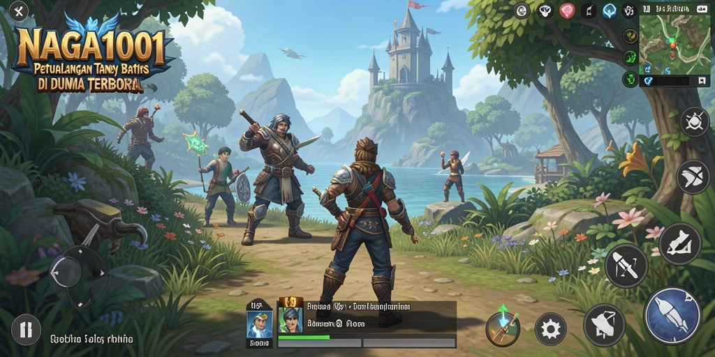 Screenshot gameplay NAGA1001 menampilkan petualangan epik di dunia terbuka.
