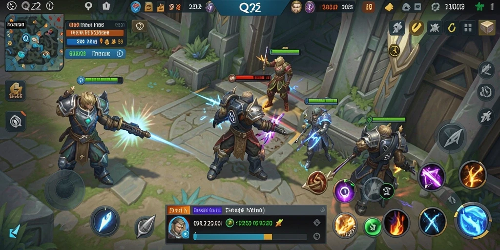 Tampilan gameplay QQ222 dengan strategi yang memukau dan intens.