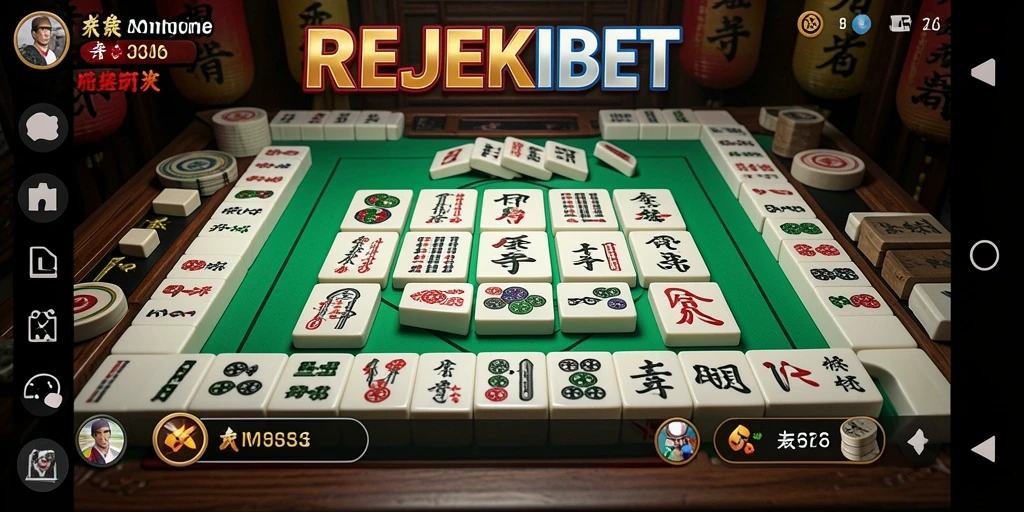 Tampilan menarik dari gameplay Mahjong di REJEKIBET.