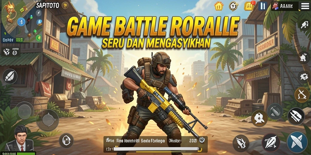 Tangkapan layar gameplay SAPITOTO yang penuh aksi Battle Royale.