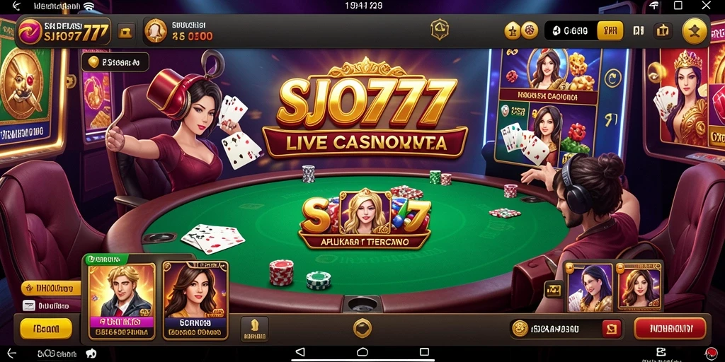 Tampilan gameplay SJO777 dengan dealer langsung yang menghibur.
