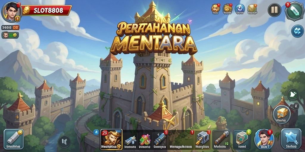 Tangkapan layar dari gameplay menara pertahanan SLOT8808 yang seru.