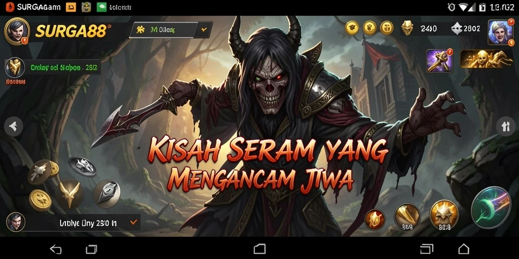 Tampilan menyeramkan dalam gameplay SURGA88 yang memikat dan menakutkan.