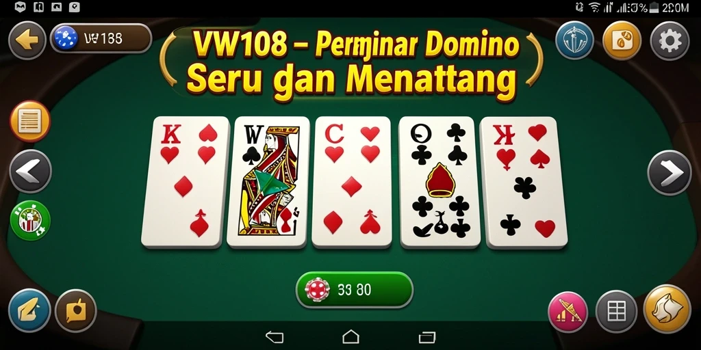 Tampilan seru dari gameplay VW108 yang menampilkan Domino.