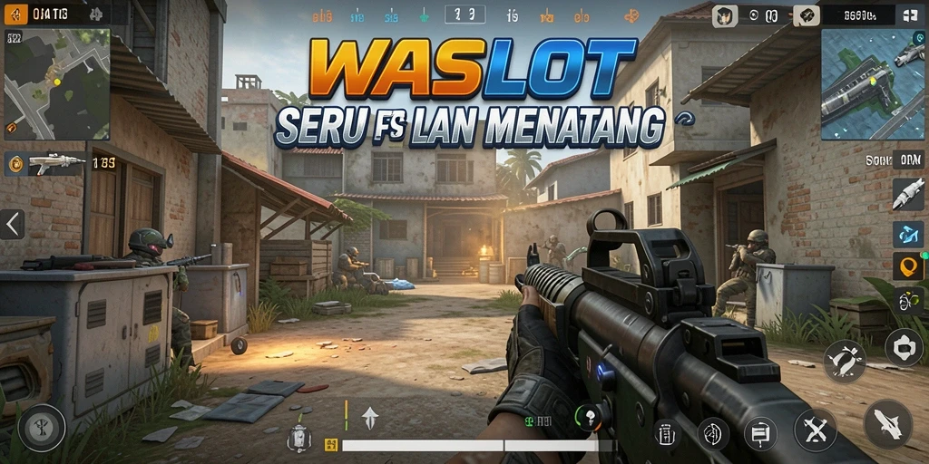 Screenshot menunjukkan gameplay seru di WASLOT dengan pertarungan intens.