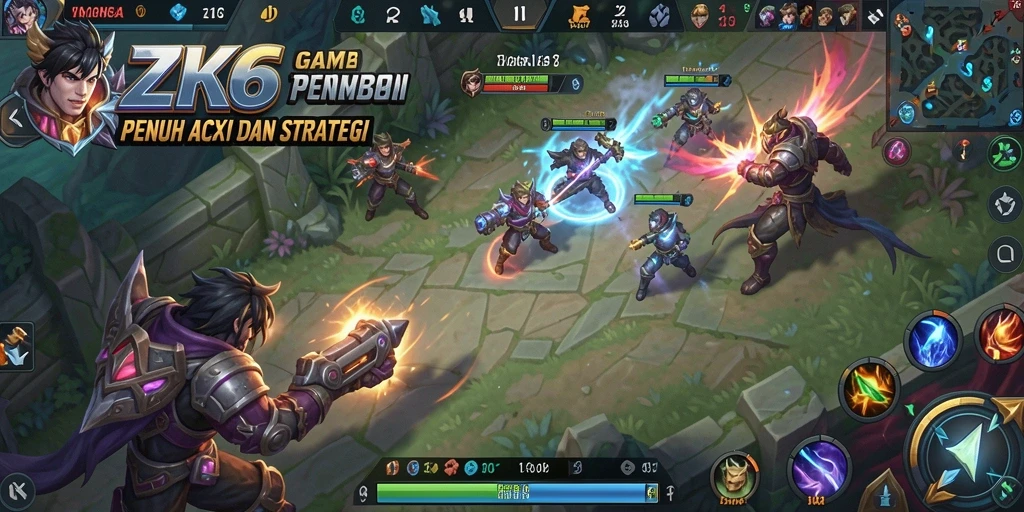 Gameplay seru dan strategis di ZK6 saat pertarungan tim.